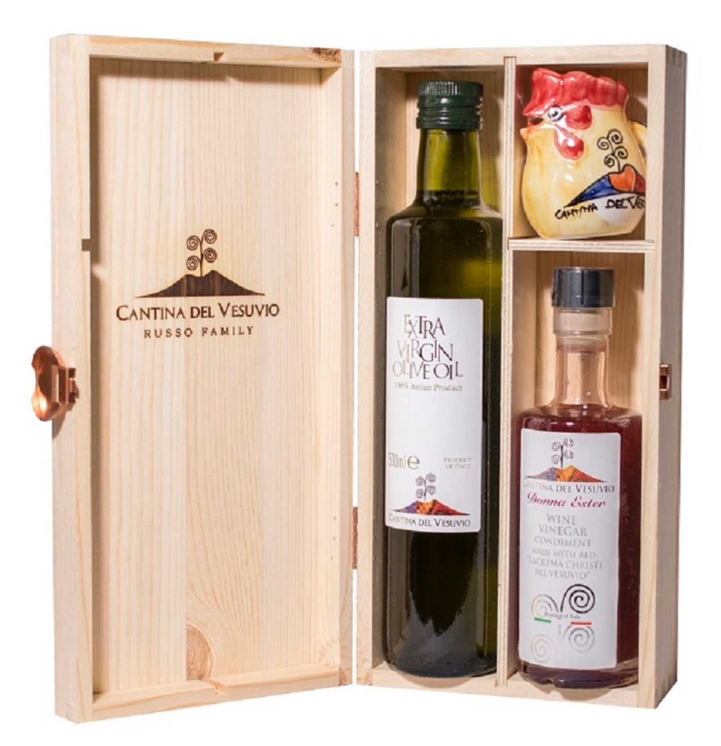 Gift Set with Extra Virgin Olive Oil and Wine Vinegar Condiment